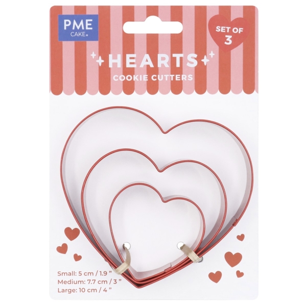 Cookie Cutter Set - 3 Hearts